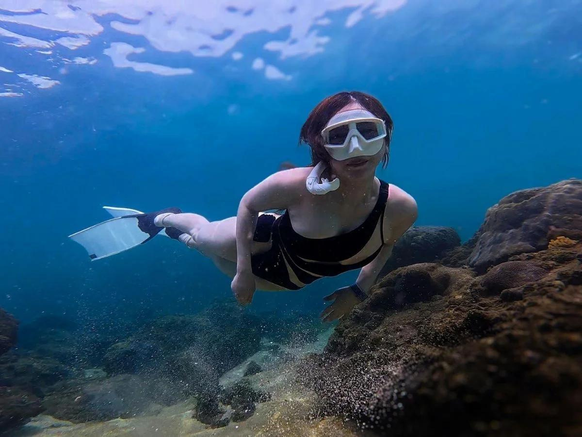 Snorkelling In Pink Beach